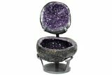 Amethyst Jewelry Box Geode On Stand - Gorgeous #78006-1